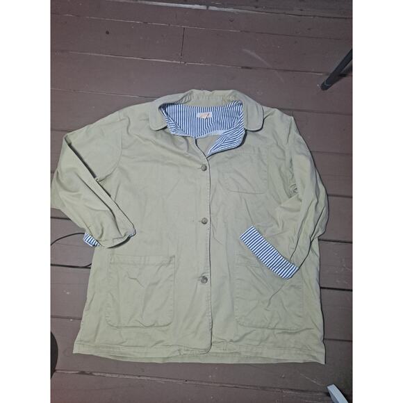 Vintage Chore Jacket Womens 1X Tan Hunters Run Lined Barn Coat Outdoor Work - Picture 1 of 8